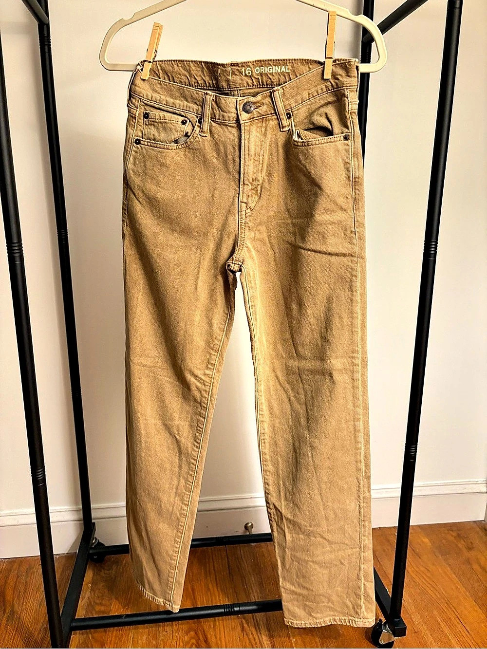 Gap Original Straight Leg Jeans Brown Teen Size 16